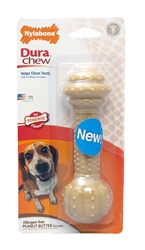 NYLABONE DURA CHEW BARBELL PEANUT BUTTER FLAVOR MONSTER