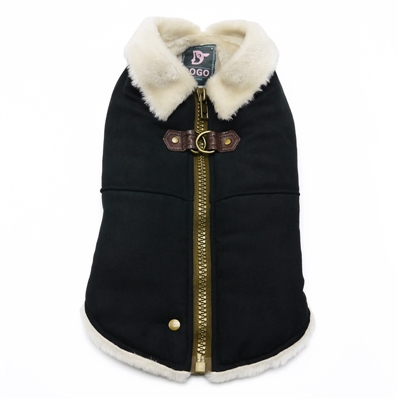 Furry Runner Coat Black