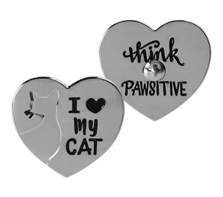 Pawsitive Lapel Pin - I Love My Cat