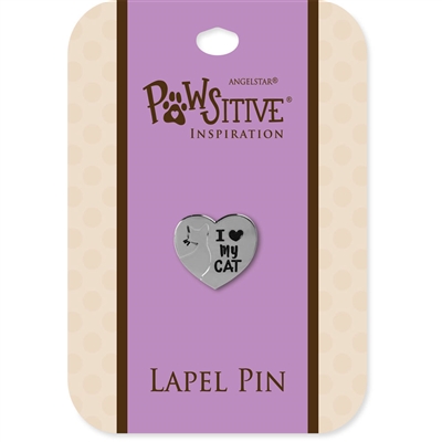 Pawsitive Lapel Pin - I Love My Cat