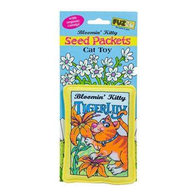 Tiger Lily Cat Toy - Bloomin Kitty Seed Packets - 3 Toys