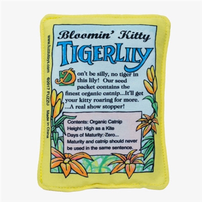 Tiger Lily Cat Toy - Bloomin Kitty Seed Packets - 3 Toys