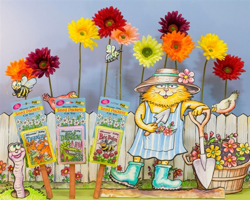 Tiger Lily Cat Toy - Bloomin Kitty Seed Packets - 3 Toys