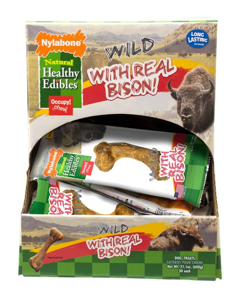 NYLABONE HEALTHY EDIBLES WILD BISON DISPLAY SMALL 30CT