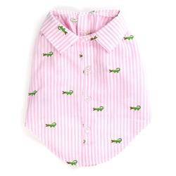 Pink Stripe Alligator Shirt