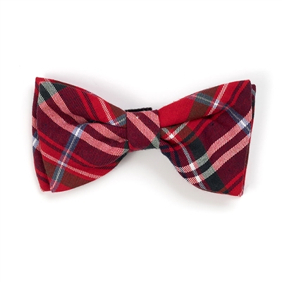 Red Plaid Bow Tie