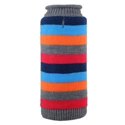 Dapper Stripe Grey Roll Neck Sweater