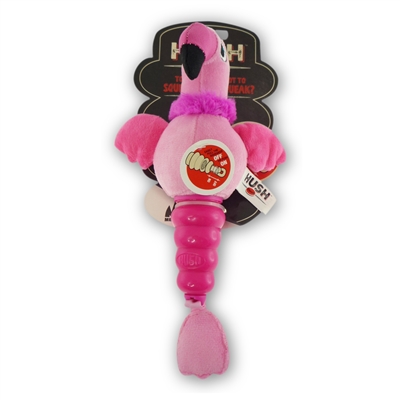 MEGA MUTTS Hush Plush DOG TOY - FLAMINGO- Small - 4 Pack 20.88 ($5.22 EA)