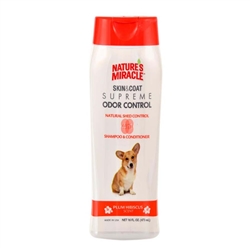 NATURE'S MIRACLE SUPREME ODOR/SHED CONTROL NATURAL SHAMPOO/CONDITIONER 16OZ