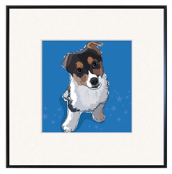 Framed Print: Welsh Corgi Pup, Tri-color, Pembroke