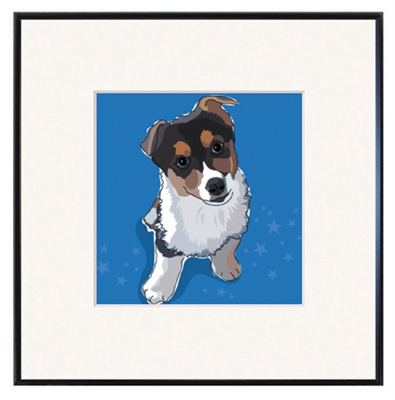 Framed Print: Welsh Corgi Pup, Tri-color, Pembroke