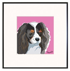 Framed Print: Cavalier, Tricolor