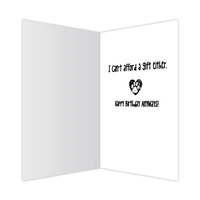 Birthday Cat - We can't afford the dog (6 pack)