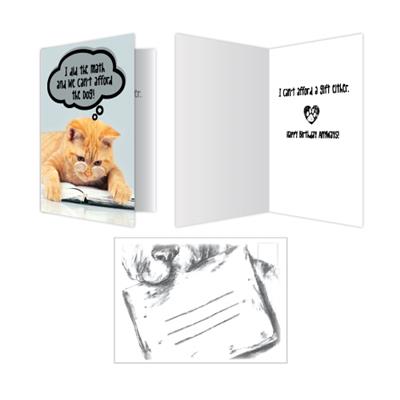 Birthday Cat - We can't afford the dog (6 pack)