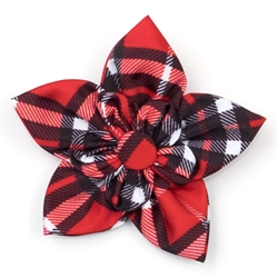 Bias Plaid Red  Flower