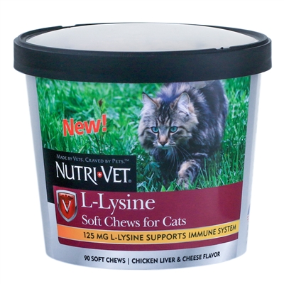 Nutri-Vet L-Lysine Soft Chews for Cats 90ct