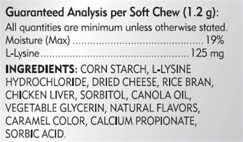 Nutri-Vet L-Lysine Soft Chews for Cats 90ct