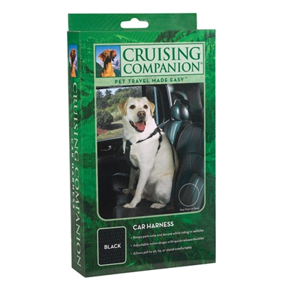 Cruising Companion Small/Medium Black Dog Car Safety Harness