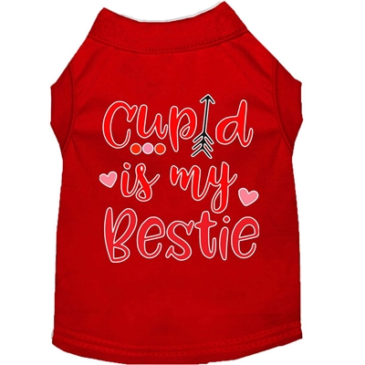 Cupid is my Bestie Screen Print Dog Shirt