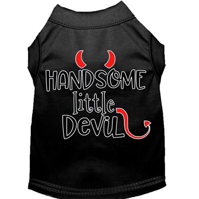 Handsome Little Devil Screen Print Dog Shirt