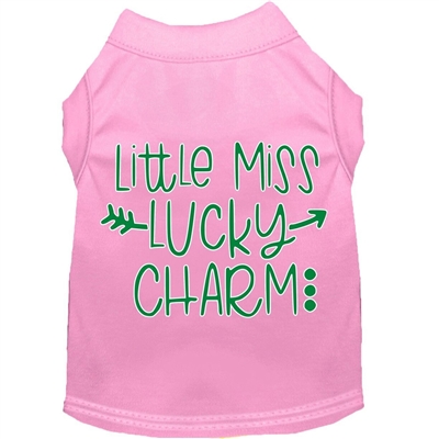 Little Miss Lucky Charm Screen Print Dog Shirt