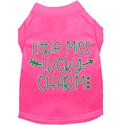 Little Miss Lucky Charm Screen Print Dog Shirt