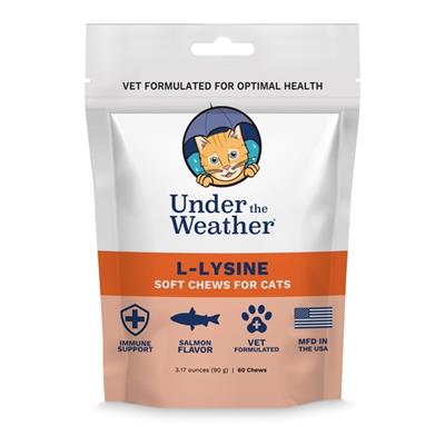 L-Lysine Soft Chews for Cats - 60 chews per pouch by Under the Weather