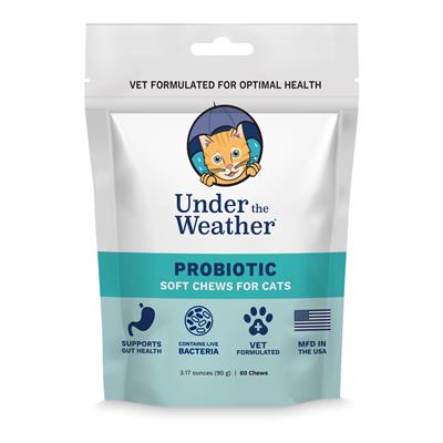 Probiotic Soft Chews for Cats - 60 chews per pouch by Under the Weather