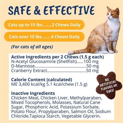 Urinary Support Soft Chews for Cats - 60 chews per pouch by Under the Weather