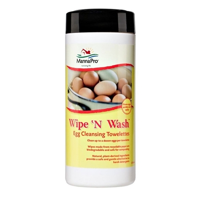 Manna Pro Wipe'Nwash™ Egg Cleansing Towelettes, 25ct