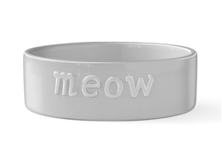 MEOW SCULPT GRAY PET BOWL - Small