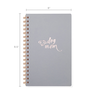 DOG MOM FAUX LEATHER SPIRAL JOURNAL - Large