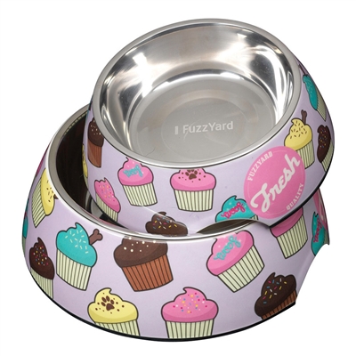 Fresh (Purple with Cupcakes) Easy Feeder Bowl