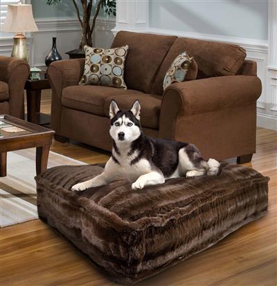 Rectangle Bed - Godiva Brown - Custom Made - Free Shipping