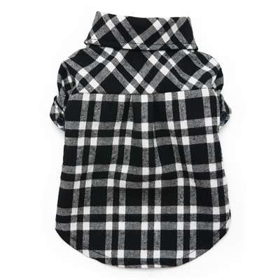 Flannel Button Down Shirt Black