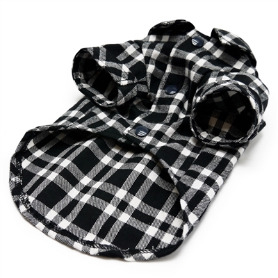 Flannel Button Down Shirt Black