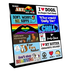 Easel Magnet Display Must be ordered with 12 sets magnets at the same time