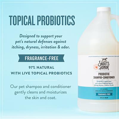 Skout's Honor Probiotic Shampoo+Conditioner Fragrance-Free Gallon (128oz)