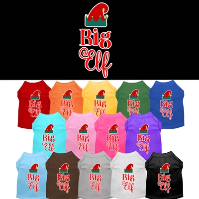 Big Elf Screen Print Dog Shirt