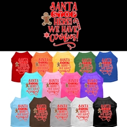 Santa, We Have Cookies Screen Print Dog Shirt