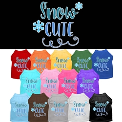 Snow Cute Screen Print Dog Shirt