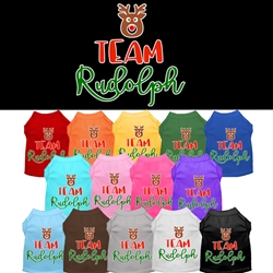Team Rudolph Screen Print Dog Shirt