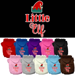 Little Elf Screen Print Dog Hoodie