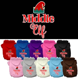Middle Elf Screen Print Dog Hoodie