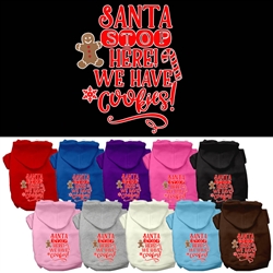 Santa, We Have Cookies Screen Print Dog Hoodie