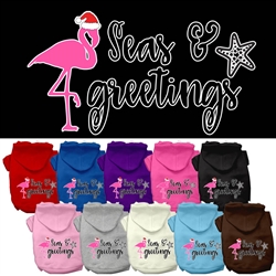 Seas and Greetings Screen Print Dog Hoodie