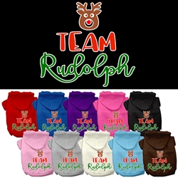 Team Rudolph Screen Print Dog Hoodie