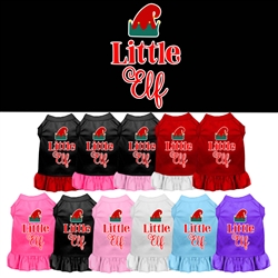 Little Elf Screen Print Dog Dress