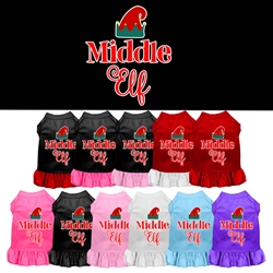 Middle Elf Screen Print Dog Dress
