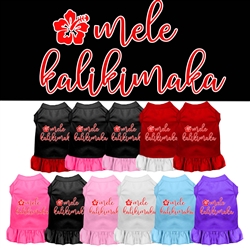 Mele Kalikimaka Screen Print Dog Dress